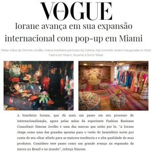 VOGUE - Iorane com POP-UP em Miami